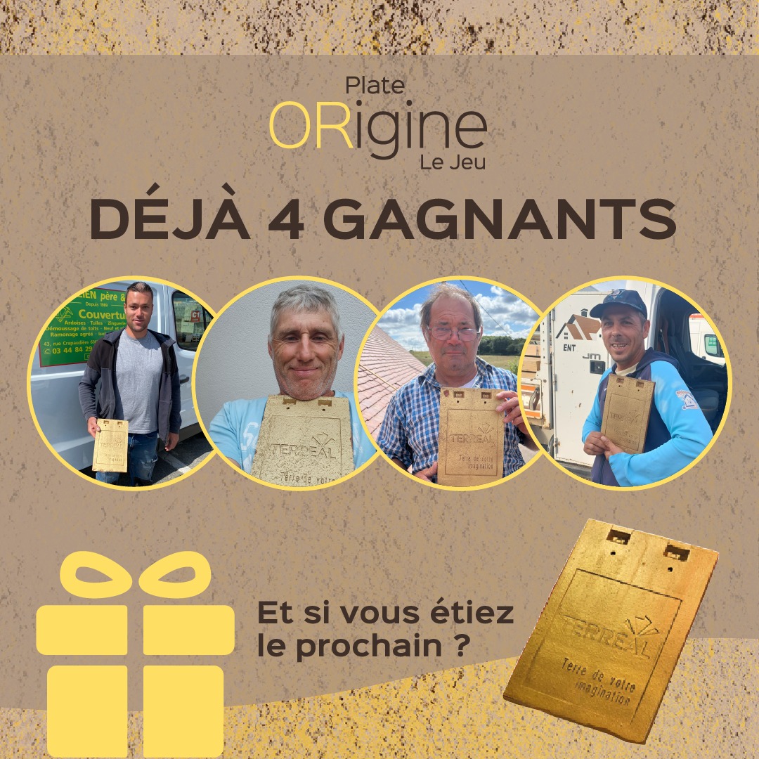 Lire la suite à propos de l’article Félicitation à notre chanceux salarié Patrick, qui a trouvé la tuile en or cachée dans une palette de tuiles de chez Terréal, et en plus le jour de son anniversaire !